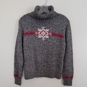 Liz Claiborne Turtleneck Snowflake Sweater - SP